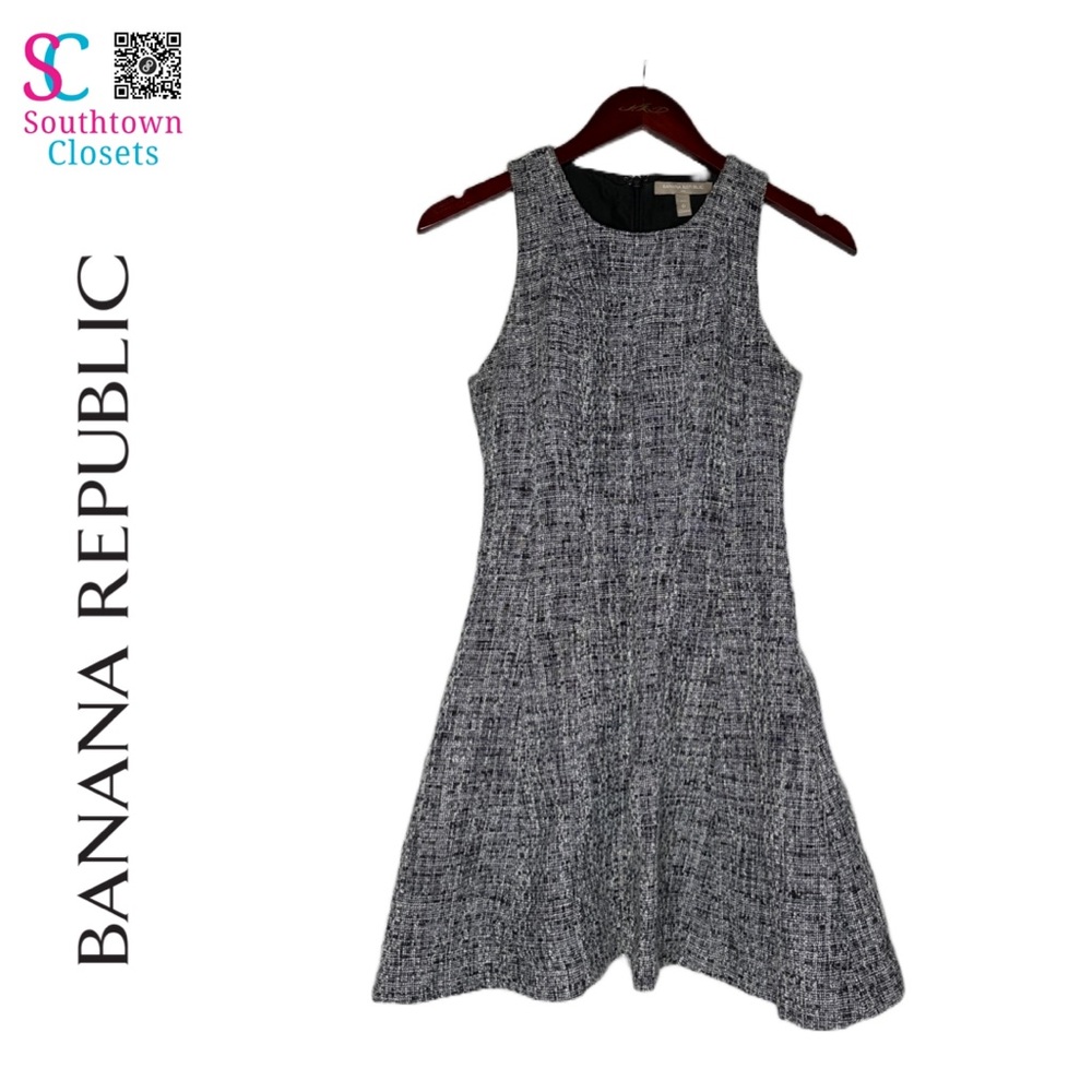 Banana Republic Woman's A-Line Sleeveless Dress Black/White Size 0